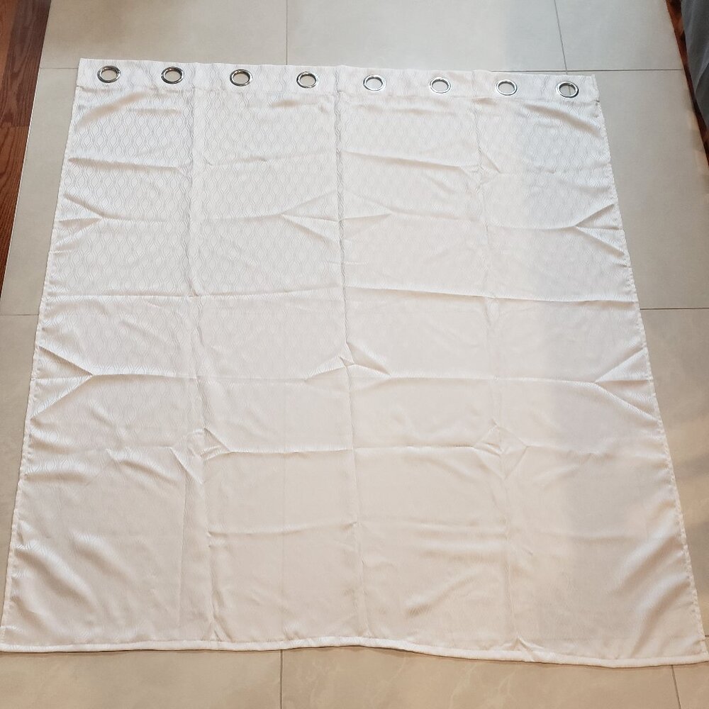 Two White Curtain Panels 61 inches